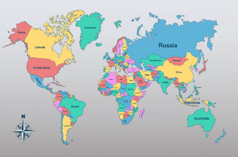 Country:V-Xzjijklp4= World Map