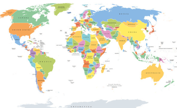 Labeled:V-Xzjijklp4= World Map